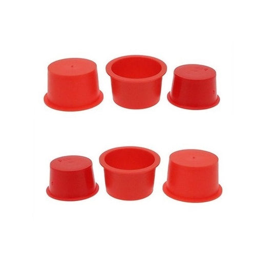 1056475 | BNGCAP-041-019-R (100 Pcs) --- Bungs and Caps - 4.12 mm x 1.85 mm Red