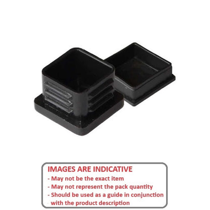 1104370 | BNGSQ-134-BL (5 Pcs) --- Square Bungs - 13.4 mm Black 1.25 mm - Plastic Bung