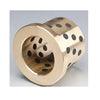 Flanged Bushes - 10x14x8 mm - Brass with Graphite Plug