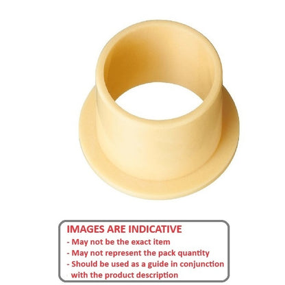 1109610 | BF0159-0183-0191-PW (10 Pcs) --- Flanged Bushes - 15.875x18.256x19.05 mm Plastic - Iglidur W300 Bush
