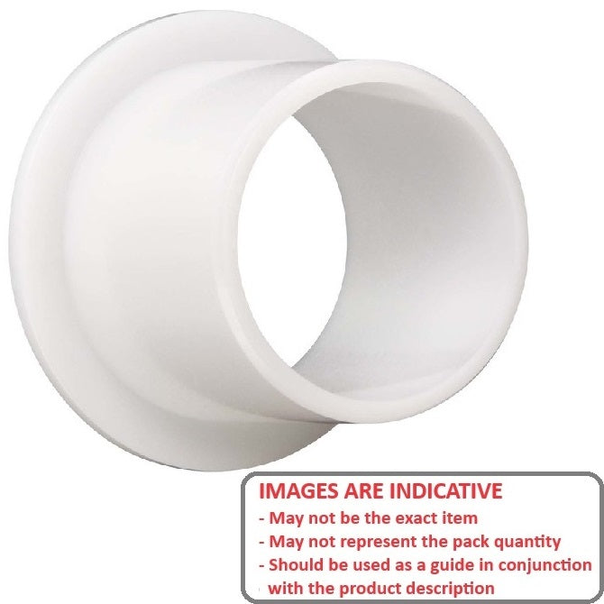 1107661 | BF0150-0210-0100-PA20 (10 Pcs) --- Flanged Bushes - 15x21x10 mm Plastic - Iglidur A200 Bush