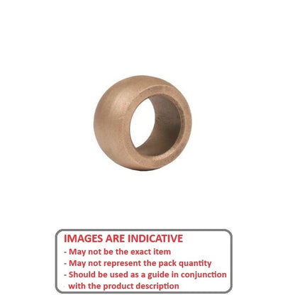 1080391 | BSP00800-01550-0110-SB --- Spherical Sintered Bronze Bushes - 8x15.5x11 mm - Bronze SAE 841 Sintered Bush