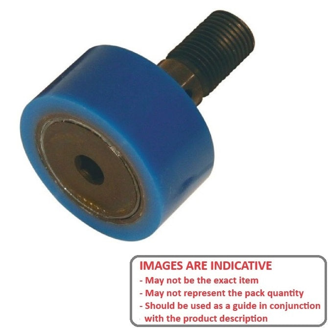 1133791 | CCF-1185RS --- Roller Cam Followers - 25.4x34.925 - 3/8-24 x 9.53 Urethane Covered - Steel with Urethane Cover Cam Follower