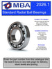 1230050 | CATALOGUE-BEARINGS-STANDARD (Each) --- Catalogues - Brand MBA Bearing Sizes - Standard radial ball bearings quick reference - Paper Catalogue