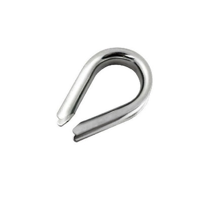 Thimbles Cable Attachments - 6.35x47.625x17.463 mm - Stainless Steel Attachment