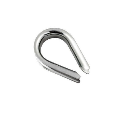 1083237 | TH-034 (250 Pcs) --- Thimbles Cable Attachments - 2.38 - 3.18 25.4x8.611 mm - Stainless Steel Attachment