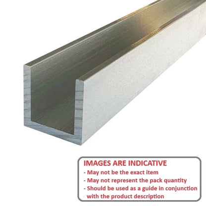 1107259 | CH-0150-0150-1000-A --- Aluminium Channel - 15x15x1000 mm - Aluminium