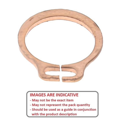 1064417 | CCE-00595-B (50 Pcs) --- External Retaining Rings - 5.95x0.4x5.6 mm Circlips - Beryllium Copper Circlip