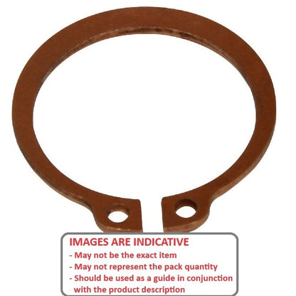 1099952 | CCE-01270-B (100 Pcs) --- External Retaining Rings - 12.7x0.89x11.89 mm Circlips - Beryllium Copper