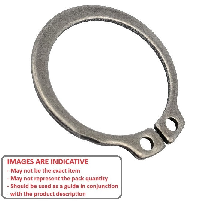 1114694 | CCE-01700-S15 (5 Pcs) --- External Retaining Rings - 17x1x16.2 mm Circlips - Stainless Steel Grade PH15-7 Mo