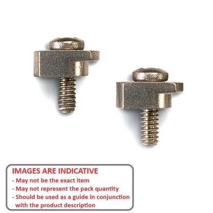 1043383 | CSL-04.00X10.16X2.57F (2 Pcs) --- Syncro Clamps - Screw Size 4-48 UNF - 2.85mm - 10.16x7.938 mm L Shaped - Stainless Steel 18-8 Similar to A2, 303, 304 Clamp