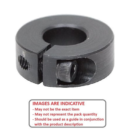 1071978 | COL-00635-017-08-1C-CS --- Shaft Collars - 6.35x17.46x7.9 mm Clamp Type - Steel, Black Oxide Coated Collar
