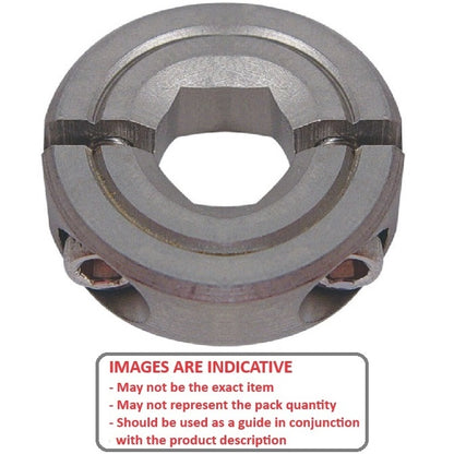 1120055 | COH-01905-048-13-2P-S3 --- Hex Bore Collars - 19.05x47.6x12.7 mm Two Piece - Stainless Steel 303/304 Similar to A2, 18-8 HRB80 Collar