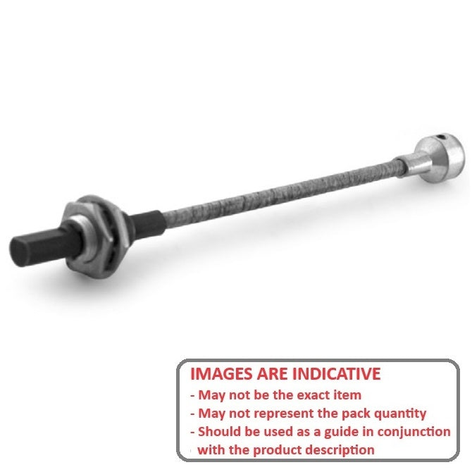 1059588 | CP-048P-048-48-0229-FS --- Panel Mount Flexible Shafts - Panel Mount 4.78 228.6x4.8 mm Open - Steel / Plated Steel Shaft