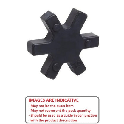 1161651 | CP-INS-J-3J-R-51 --- Three Jaw Type Couplings - Bore Insert Only Match with Hub 50.8 Inserts - Rubber Coupling Insert