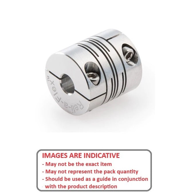 1038448 | CP-020-020-13-017-H-RFC-AL --- Helical Couplings - 1.950 / 1.950 mm Pilot Bore - Max 3mm - 13 / 14.5 Short Series - Aluminium 7075-T6