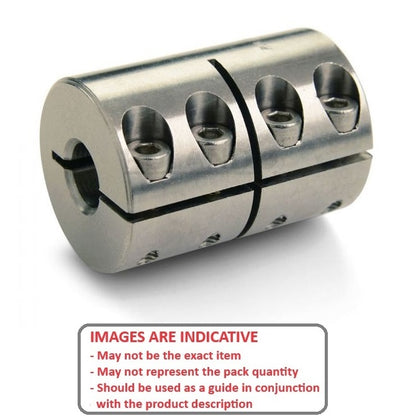 1100491 | CP-127K-127K-29-044-R1-3C --- Rigid Couplings - 12.700 - Keyed - Keyed 12.0 28.575 mm Clamp - Stainless Steel Coupling