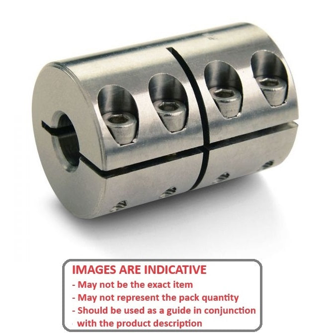 1100489 | CP-127-127-29-044-R1-3C --- Rigid Couplings - 12.7x12.7x28.575 mm Clamp - Stainless Steel