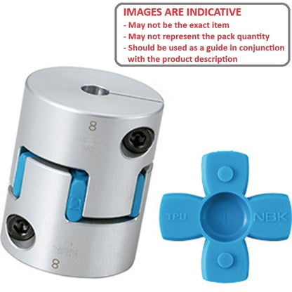 1105073 | CP-140K-160K-40-066-J-PU80C --- Spider Type C Complete Couplings - 14 - Keyed - Keyed 16.0 40 mm - Aluminium with 80 Duro Blue Spider Coupling