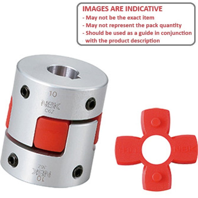 1060724 | CP-050-080-20-030-J-PU98S --- Spider Type C Complete Couplings - 5x8x20 mm - Aluminium with 80 Duro Blue Spider Coupling