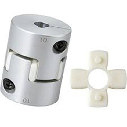 Spider Type C Complete Couplings - 19.050 -Keyed- 19.050 -Keyed- 39.9 mm - Aluminium with 92 Duro White Spider