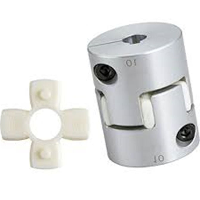 1100497 | CP-127-127-30-034-J-PU92C --- Spider Type C Complete Couplings - 12.7x12.7x30 mm - Aluminium with 92 Duro White Spider Coupling