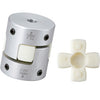 Spider Type C Complete Couplings - 6.35x9.525x20 mm - Aluminium with 92 Duro White Spider