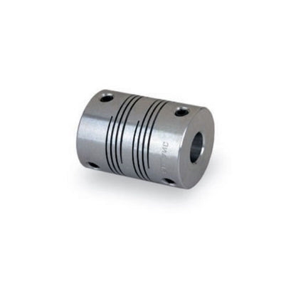 1037229 | CP-015-020-13-013-H-B6-AL-G --- Spiral 6 Beam Couplings - 1.5 Pilot Bore 2.0 12.7 mm Aluminium Set Screw Type - Aluminium Coupling