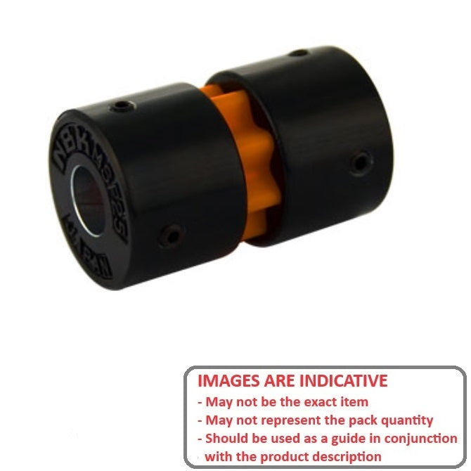 1084823 | CP-095-095-20-034-J-SPLN-X --- Spline Type Couplings - 9.525x9.525x20 mm Complete - Aluminium and Rubber Coupling