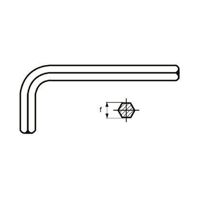 1114037 | HK-1429-L (Pack of 25)  --- Keys and Screwdrivers Tools - 14.29 mm Long Arm Hex Keys - Carbon Steel Hex Key