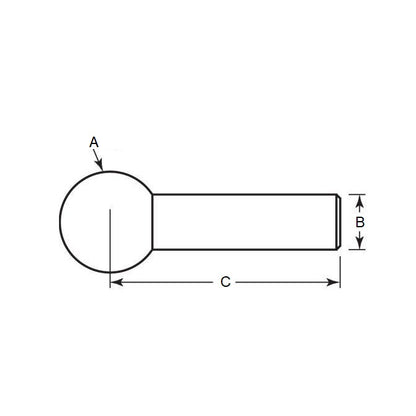 1118728 | BLTO-01905-CS-2 --- Tooling Balls - 19.05x9.525x31.75 mm Two Piece - Carbon Steel
