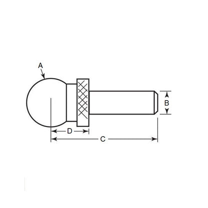 1069850 | BLTO-00635-CS-S2 --- Tooling Balls - 6.35x3.175x14.224 mm Two Piece - Carbon Steel Ball