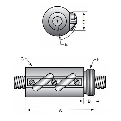 1134273 | AR-351RS (Each) --- Ball Circle Diameter 25.4 - 6.35 - 76.2