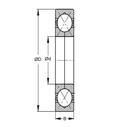 1206284 | CCF1175RS --- 4 Point Contact Bearings - 203.2x219.075x7.938 mm - Chrome Steel Bearing