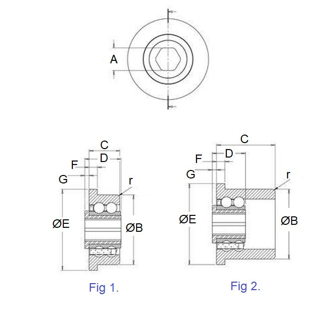 1094388 | CB-452-111H-28-6D --- Conveyor Bearings - 11.11x45.21x27.94 mm / 23.62 mm Double Row - Stainless Steel 316 Balls and Races Bearing