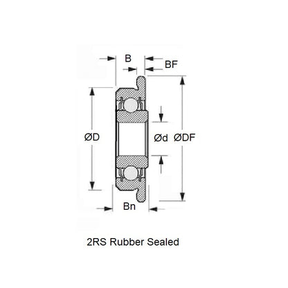 1121417 | FWMR3516-2RS-ECO (Each) --- Single Row Ball Bearings - 16x35x11 mm Flanged - Chrome Steel SAE 52100 Bearing