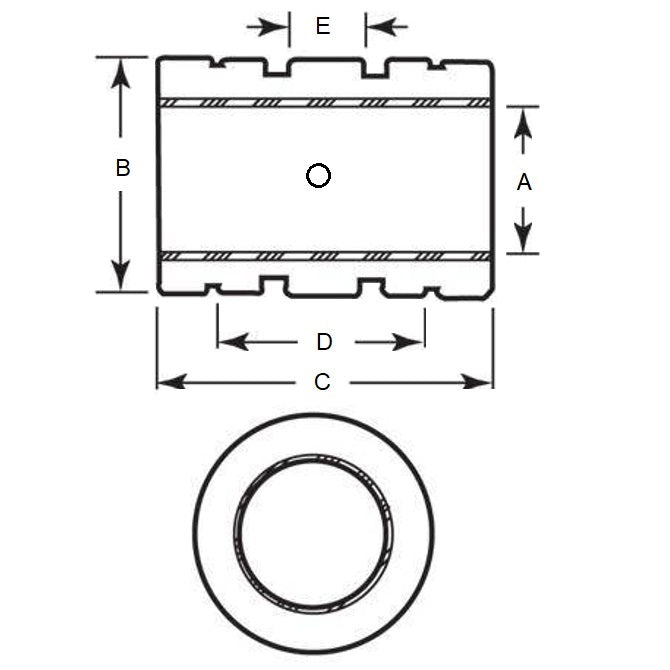 1103653 | LCP-0127-022-032-CC --- Sliding Bearings Linear - 12.71x22.23x31.75 mm - Ceramic Coated Steel Bearing