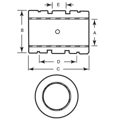1103653 | LCP-0127-022-032-CC --- Sliding Bearings Linear - 12.71x22.23x31.75 mm - Ceramic Coated Steel Bearing