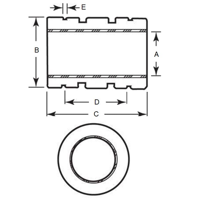 1085810 | LCP-0095-016-022-FGP --- Sliding Bearings Linear - 9.525x15.875x22.225 mm  - Frelon Gold Lined