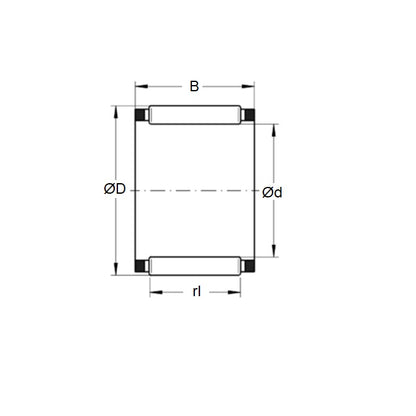 1104041 | NC-0130-0170-0100-ST --- Needle Roller without Inner Ring Bearings - 13x17x10 mm / 680 Kgf Cage Type - Carbon Steel