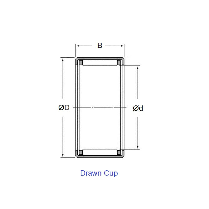 1065891 | NSO-0060-0100-0090-ST --- Needle Roller without Inner Ring Bearings - 6x10x9 mm / 305 mm - Chrome Steel Shell