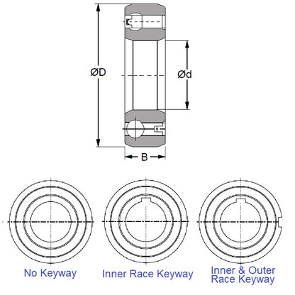 1108248 | OW-0150-0350-0160-2RS-K --- One Way Bearings - 15x35x16 mm Sprag - Chrome Steel Bearing