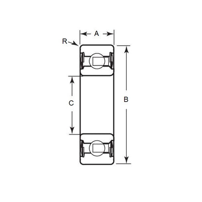 1110463 | R10D-ZZ-SG --- Single Row Ball Bearings - 15.875x34.925x11.113 mm Unflanged - Chrome Steel Bearing