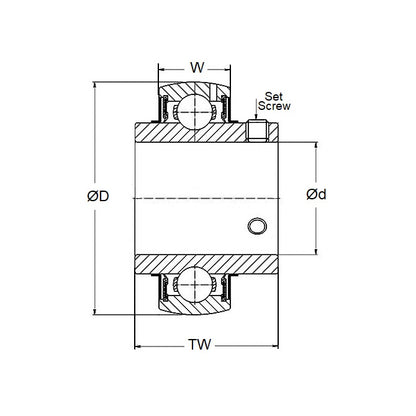 1115578 | UC203 --- Spherical OD Bearings - 17x47x31 mm Suits Cast Iron Housings - Chrome Steel
