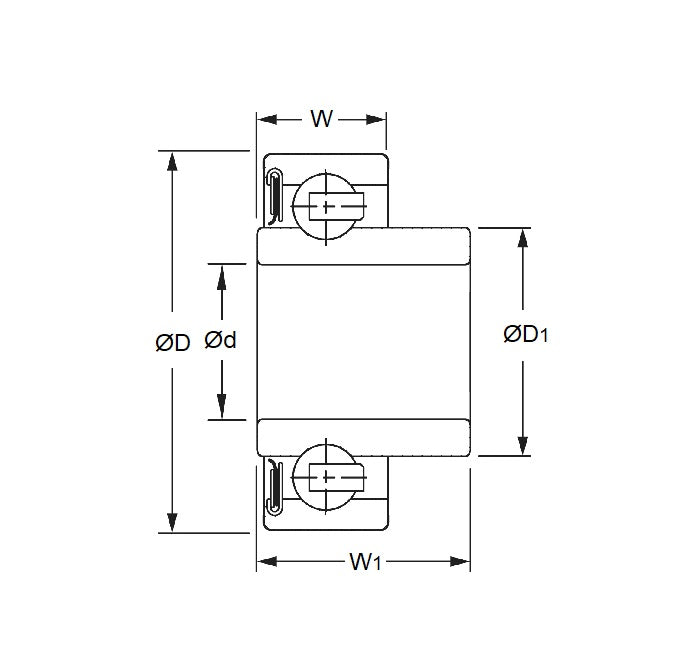 1081103 | W608-1-TW-RG-ECO --- Single Row Ball Bearings - 8x22x7 mm Unflanged - Chrome Steel SAE 52100 - Nylon Cage