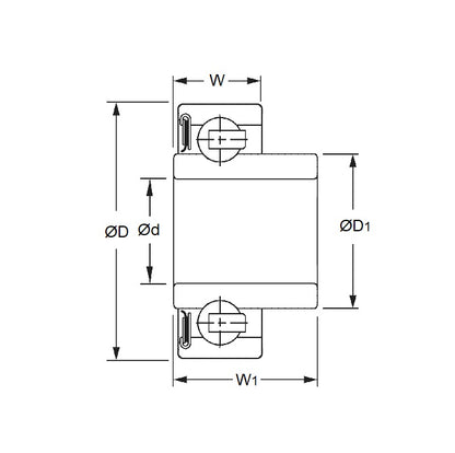 1081103 | W608-1-TW-RG-ECO --- Single Row Ball Bearings - 8x22x7 mm Unflanged - Chrome Steel SAE 52100 - Nylon Cage
