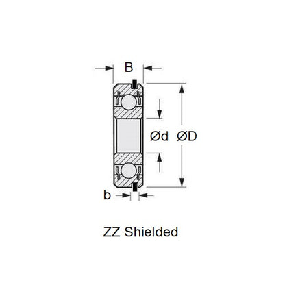 1108306 | 6302-Z-NR-C3 --- Single Row Ball Bearings - 15x42x13 mm with Snap Ring - Chrome Steel SAE 52100 Bearing