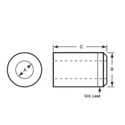 1093520 | BP0064-0103-0127-DT --- Drill Bushings - 10.319x6.35x12.7 mm Plain - Carbon Steel Bushing