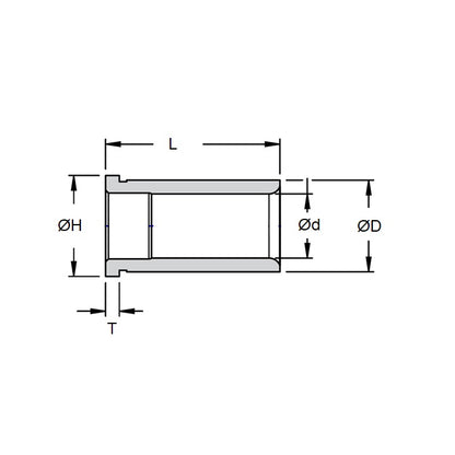 1133799 | PCS-BU-301RS --- Shoulder Bushings - 25.4x34.925x34.925 mm - Hardened Steel Bushing