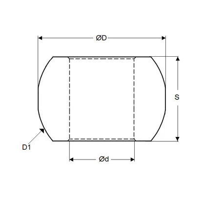1080391 | BSP00800-01550-0110-SB --- Spherical Sintered Bronze Bushes - 8x15.5x11 mm - Bronze SAE 841 Sintered Bush